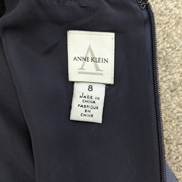 ANNE Klein abstract print sleeveless silk dress size 8 - Picture 9 of 13